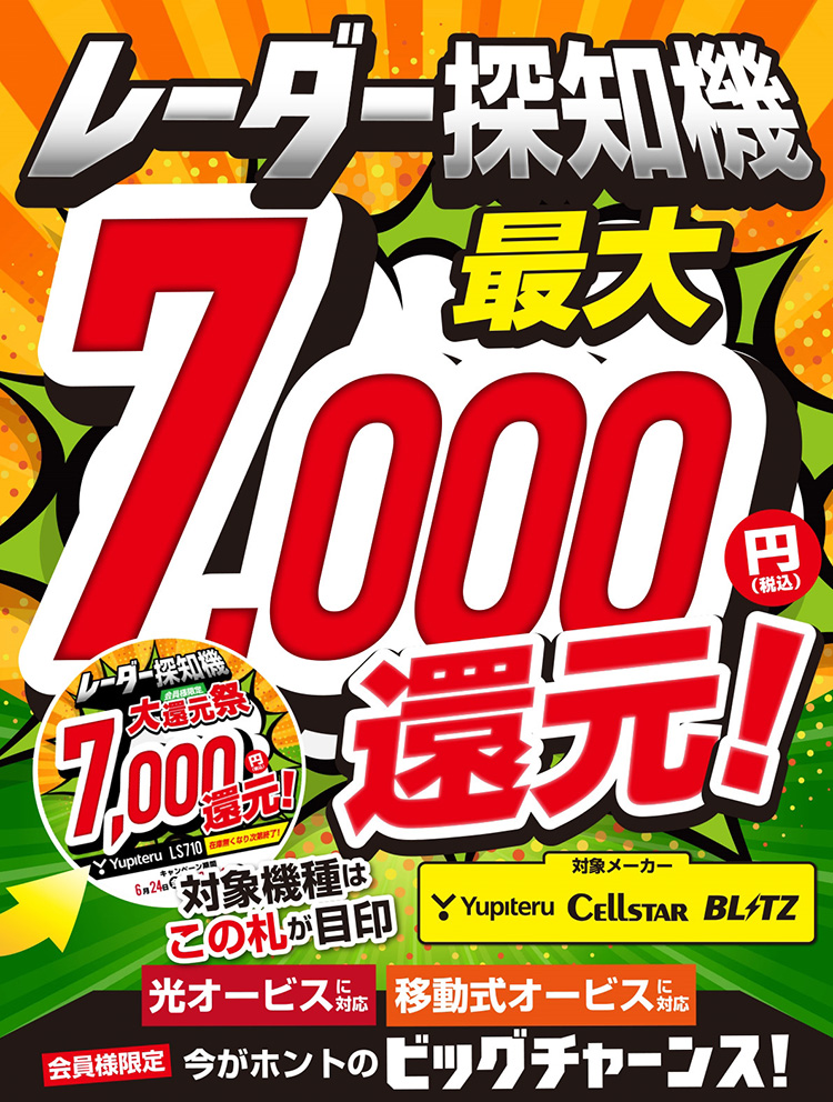 オートバックス レーダー探知機還元祭